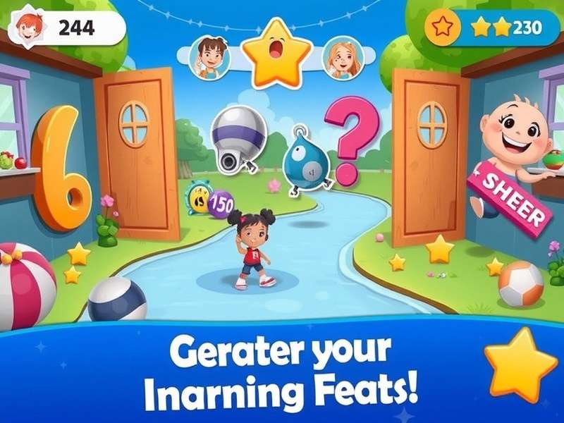 Children playing educational card games on tablet