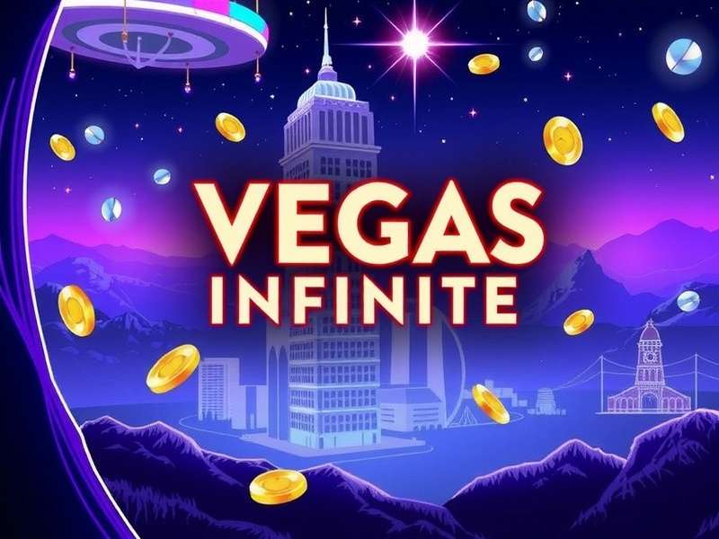 Vegas Infinite social casino interface showcasing poker and slot games