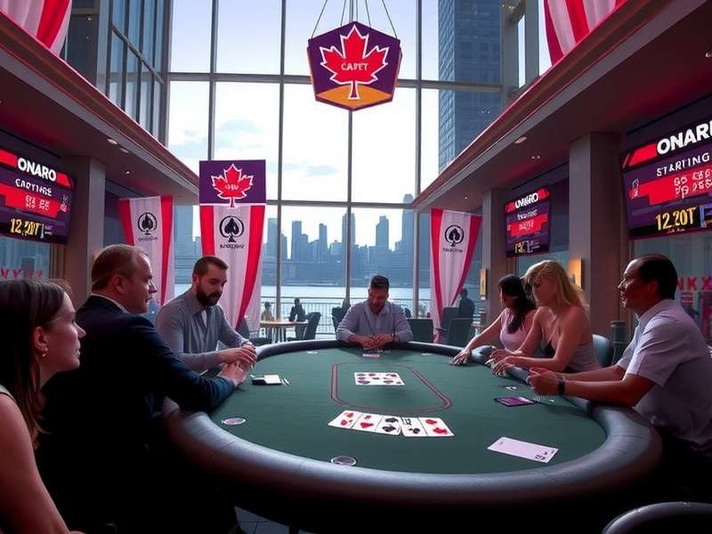 PokerStars Ontario online poker platform interface on multiple devices