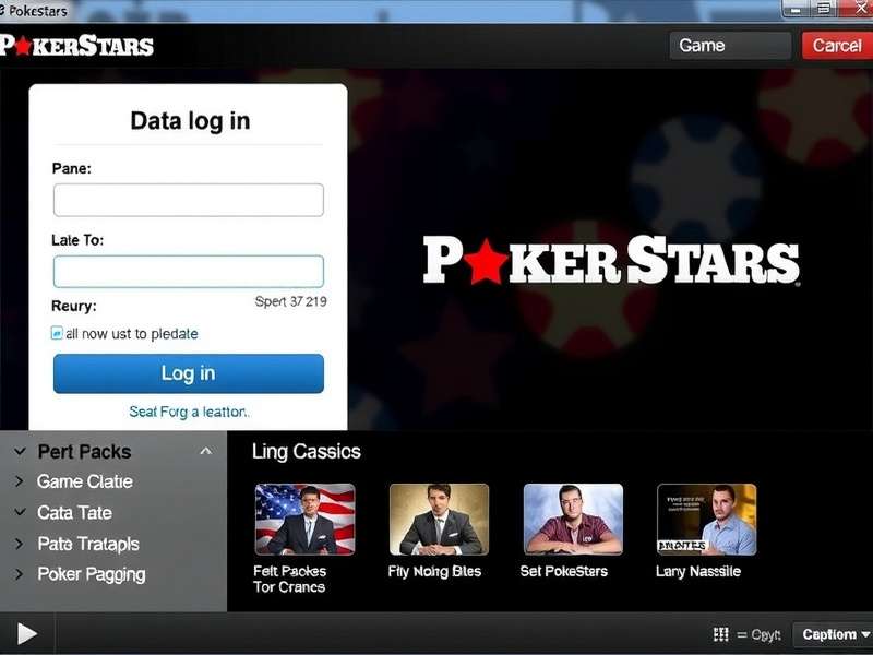 Secure PokerStars login interface on desktop and mobile